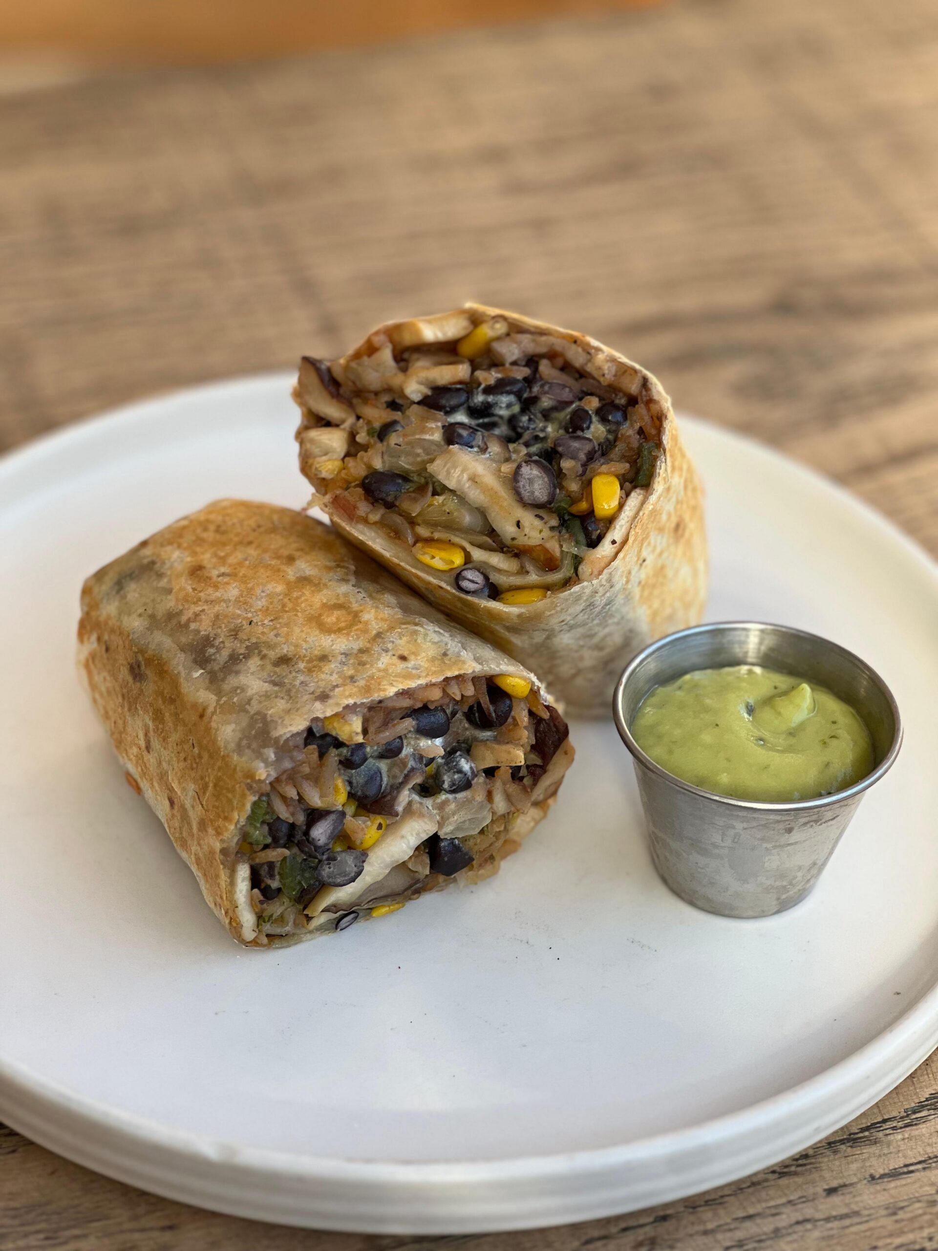 Mushroom Rajas Burrito